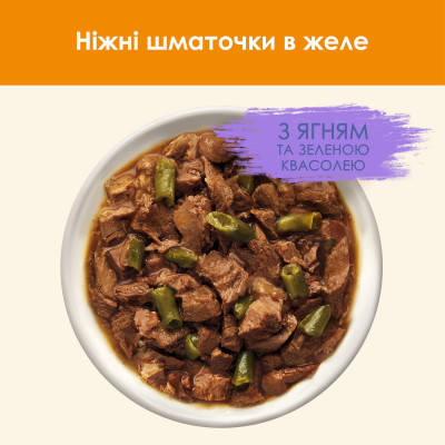 Вологий корм для котів Cat Chow Adult 85 г (ягня та квасоля)