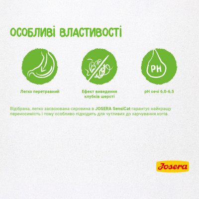 Сухий корм для дорослих котів Josera SensiCat 2 кг (домашня птиця)