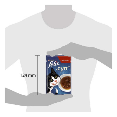 Вологий корм для кішок Felix Soup pouch 48 г - яловичина Вологий корм для кішок Felix Soup pouch 48 г - яловичина