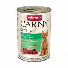 Вологий корм для котів Animonda Carny Kitten Beef, Chicken + Rabbit | 400 г (яловичина, курка та кролик)