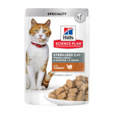Вологий корм для котів Hills Science Plan Sterilised pouch 85 г - індичка