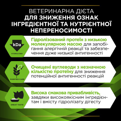 Сухий корм для котів, при харчовій алергії Pro Plan Veterinary Diets HA Hypoallergenic 1,3 кг Сухий корм для котів, при харчовій алергії Pro Plan Veterinary Diets HA Hypoallergenic 1,3 кг