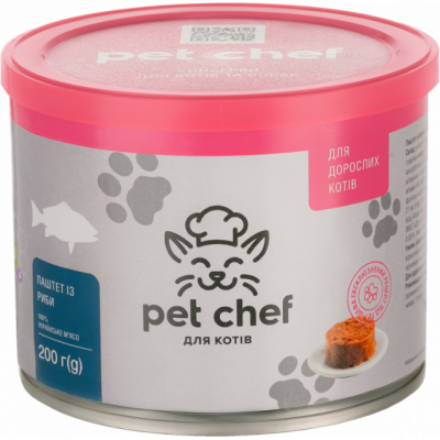 М'ясний паштет для дорослих котів Pet Chef 200 г (риба)