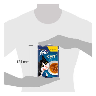 Вологий корм для кішок Felix Soup pouch 48 г - курка Вологий корм для кішок Felix Soup pouch 48 г - курка
