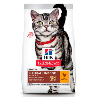 Сухий корм для котів Hills Science Plan Adult Hairball Indoor 1,5 кг - курка