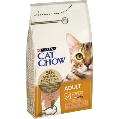 Сухий корм для дорослих котів Cat Chow 1,5 кг (качка)