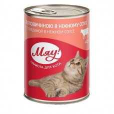 Вологий корм у соусі для дорослих котів МЯУ 415 г - яловичина