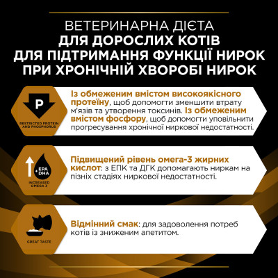 Сухий корм для котів, при захворюваннях нирок Pro Plan Veterinary Diets NF Renal Function 350 г Сухий корм для котів, при захворюваннях нирок Pro Plan Veterinary Diets NF Renal Function 350 г