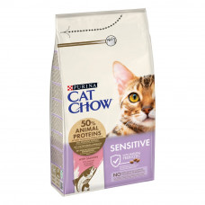 Сухий корм для котів з чутливим травленням Cat Chow Sensitive 1,5 кг (лосось)