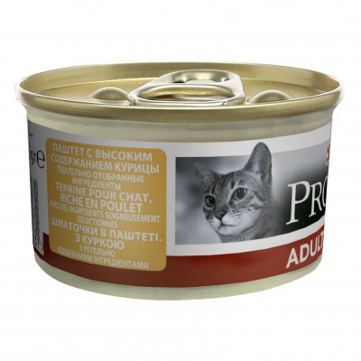 Вологий корм для котів Pro Plan Adult Chicken 85 г (курка) Вологий корм для котів Pro Plan Adult Chicken 85 г (курка)