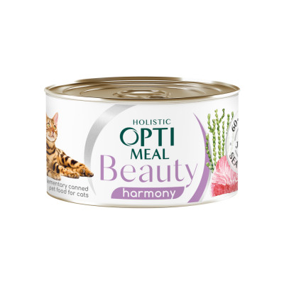 Влажный корм для кошек Optimeal Beauty Harmony 70 г (тунец)