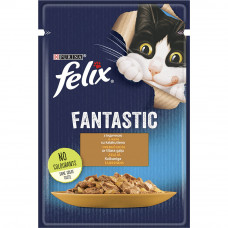 Вологий корм для котів Felix Fantastic 85 г - індичка
