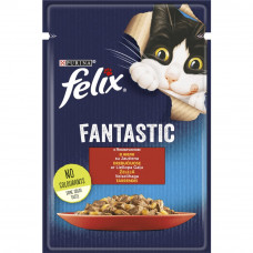 Вологий корм для котів Felix Fantastic 85 г - яловичина
