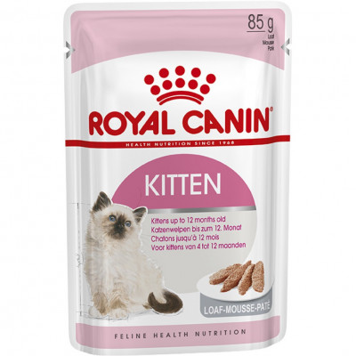 Вологий корм для кошенят Royal Canin Kitten Loaf pouch 85г, 3+1 шт у подарунок (домашня птиця) Вологий корм для кошенят Royal Canin Kitten Loaf pouch 85г, 3+1 шт у подарунок (домашня птиця)