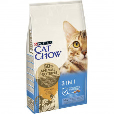Сухий корм для котів Cat Chow Feline 3in1 15 кг (індичка)