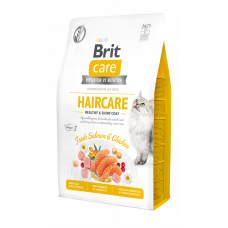 Сухий корм для котів Brit Care Cat GF Haircare Healthy & Shiny Coat 2 кг (курка і лосось) Термін придатності до 23.06.2024