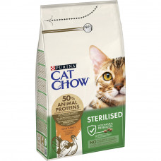 Сухий корм для стерилізованих котів Cat Chow Sterilized 1,5 кг (індичка)