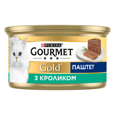 Влажный корм для кошек Gourmet Gold Pate Rabbit 85 г (кролик) Влажный корм для кошек Gourmet Gold Pate Rabbit 85 г (кролик)