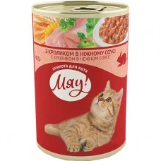 Вологий корм для соусу дорослих котів МЯУ 415 г - кролик