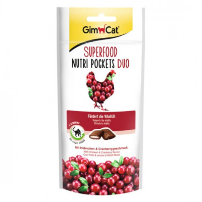 Ласощі для котів GimCat Superfood Nutri Pockets Duo 60 г (курка)
