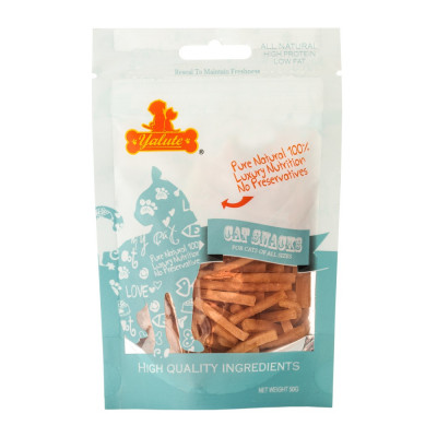 Лакомство для кошек Yalute Short Chicken Slices 50 г (курица)