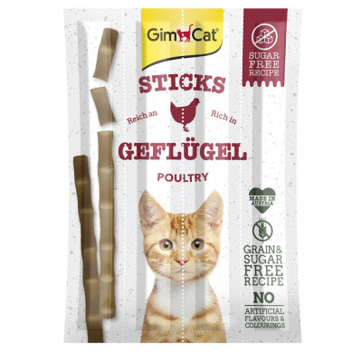 Ласощі для котів GimCat Sticks 4 шт. (домашня птиця)