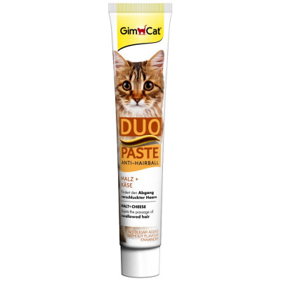 Ласощі для котів GimCat Anti-Hairball Duo-Paste Cheese + Malt 50 г (для виведення шерсті) Ласощі для котів GimCat Anti-Hairball Duo-Paste Cheese + Malt 50 г (для виведення шерсті)