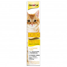 Ласощі для котів GimCat Multi-Vitamin Duo-Paste Cheese + 12 Vitamins 50 г (мультивітамін)
