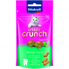 Ласощі для котів Vitakraft Crispy Crunch подушечки для зубів 60 г (м’ята)