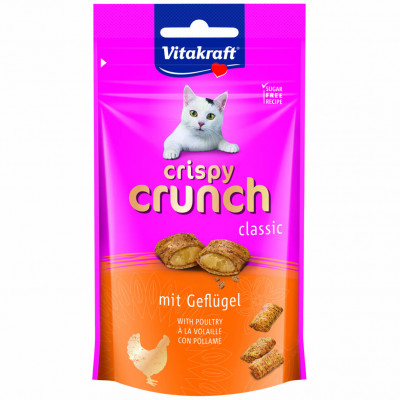 Ласощі для котів Vitakraft Crispy Crunch подушечки 60 г (м’ясо птахів)