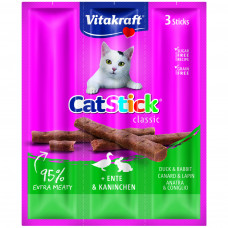 Ласощі для котів Vitakraft м'ясні палички 3 шт х 6 г (качка та кролик)
