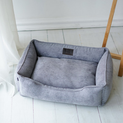 Лежак для котів Harley and Cho «Dreamer Gray» velvet розмір S 60 x 45 см (сірий) - cts Лежак для котів Harley and Cho «Dreamer Gray» velvet розмір S 60 x 45 см (сірий) - cts