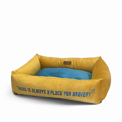 Лежак для котов Noble Pet Albert Bravery 70 х 50 х 22 см (жёлтый)
