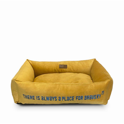 Лежак для котов Noble Pet Albert Bravery 70 х 50 х 22 см (жёлтый) Лежак для котов Noble Pet Albert Bravery 70 х 50 х 22 см (жёлтый)