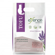 Наповнювач туалету для котів Essence натуральний з ароматом лаванди, розмір гранул 2 мм, 6 л (тофу).