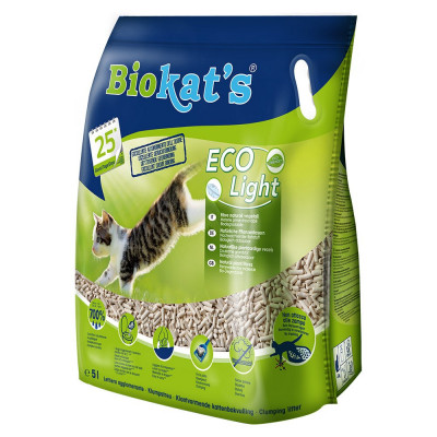 Наповнювач туалета для котів Biokat's Eco Light 5 л (тофу)