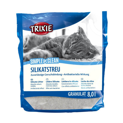 Наповнювач туалета для котів Trixie Simple & Clean 8 л (силікагелевий)