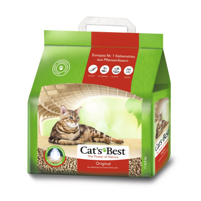 Наповнювач туалета для котів Cat's Best «‎Original» 10 л / 4.3 кг (деревинний)