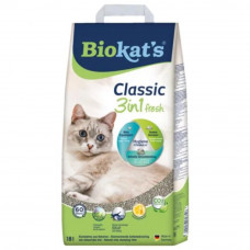 Наповнювач туалета для котів Biokat's Classic Fresh 3in1 18 л (бентонітовий)