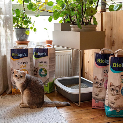 Наповнювач туалета для котів Biokat's Classic Fresh 3in1 18 л (бентонітовий)