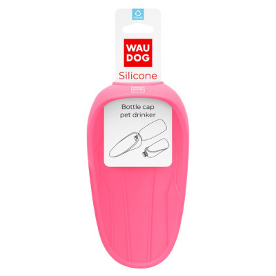 Поїлка-насадка на пляшку WAUDOG Silicone 16,5 х 9 см (рожева) - cts