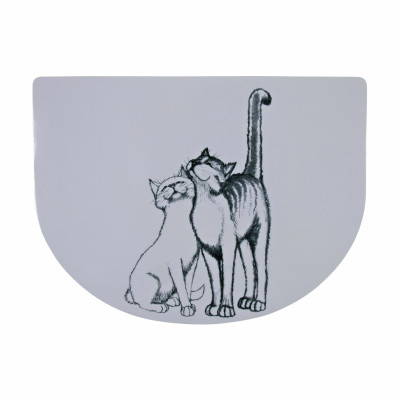 Килимок під миску Trixie «Pussy Cat» 40 см / 30 см (сірий)