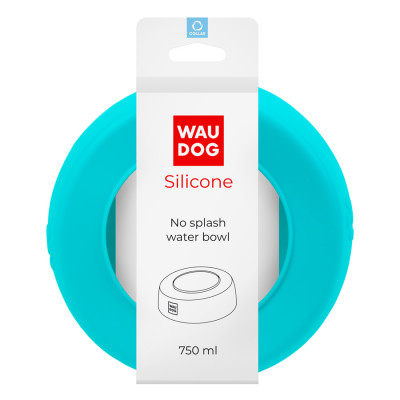Миска-непроливайка WAUDOG Silicone 750 мл (блакитна) - cts