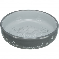 Миска керамічна Trixie для короткомордих порід котів 300 мл / 15 см (блакитна, сіра, рожева, синя)