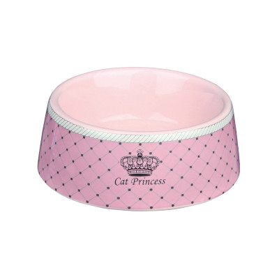 Миска керамическая Trixie «Cat Princess» 180 мл / 12 см (розовая)