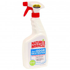 Спрей-знищувач Nature's Miracle «3in1 Odor Destroyer. Fresh Linen» для видалення запахів, з ароматом свіжої білизни 710 мл