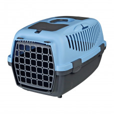 Контейнер-переноска для собак та котів вагою до 8 кг Trixie «Capri 2» 37 x 34 x 55 см (блакитна)