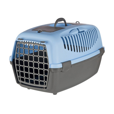 Контейнер-переноска для собак та котів вагою до 12 кг Trixie «Capri 3» 40 x 38 x 61 см (блакитна)