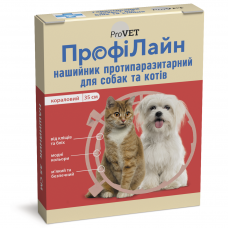 Нашийник для котів та собак ProVET «ПрофіЛайн» 35 см (від зовнішніх паразитів, колір: червоний)