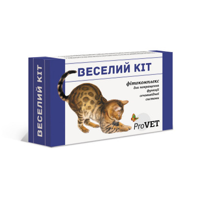 Фитокомплекс для кошек ProVET «Веселий Кіт» 20 мл + шприц (для поддержания мочевыделительной системы) Фитокомплекс для кошек ProVET «Веселий Кіт» 20 мл + шприц (для поддержания мочевыделительной системы)